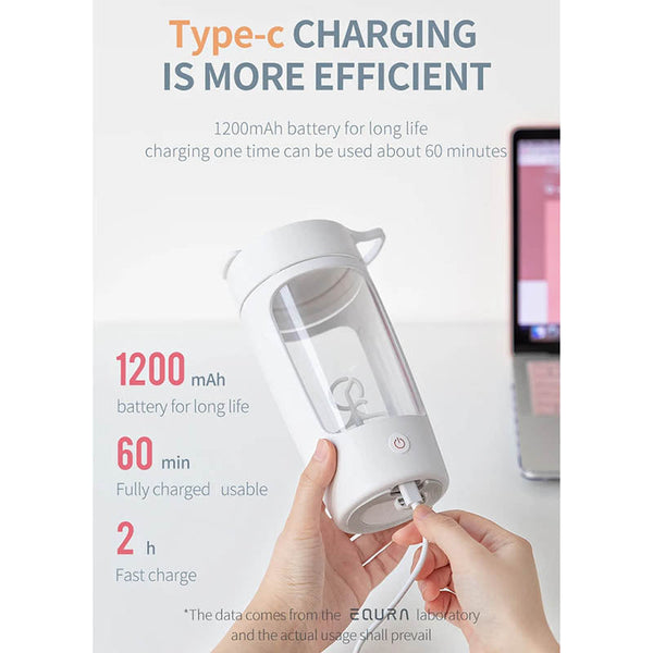 Mini Juicer Black 650 Millilitre Rechargeable Electric Bottle Shaker Blender Juicers