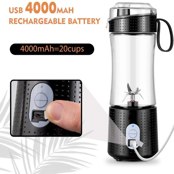 Mini Juicer Navy Blue Wireless Machine Bottle Squeezer Ice Blender Juicers