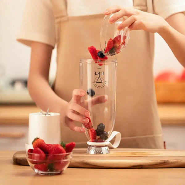 Mini Juicer Black Blender 500Ml Electric Rechargeable Bottle Mixer Juicers