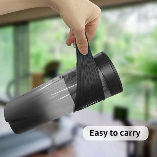 Mini Juicer Black 460 Millilitre Wireless Blender With Straw Rechargeable Electric Mixer Juicers