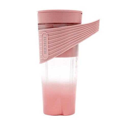 Mini Juicer Pink 460 Millilitre Wireless Blender With Straw Electric Mixer Juicers