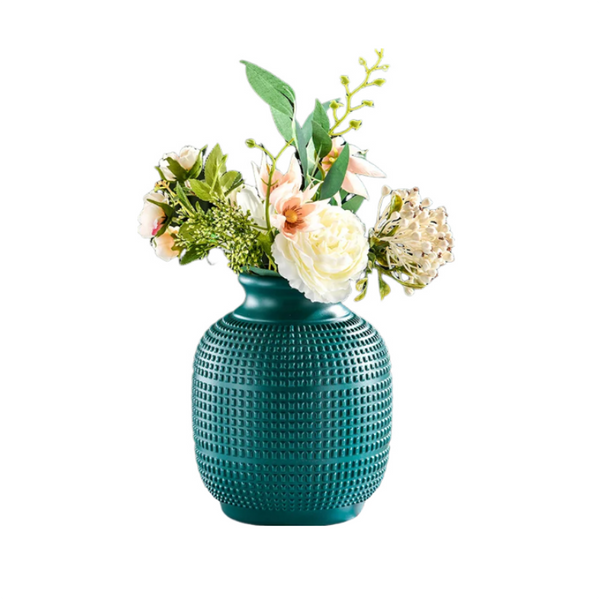 Flower Vase Blue Medium Nordic Plastic Pot For Decor Vases