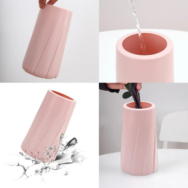 Flower Vase Light Pink Medium Nordic Plastic Table Decor For Garden Vases