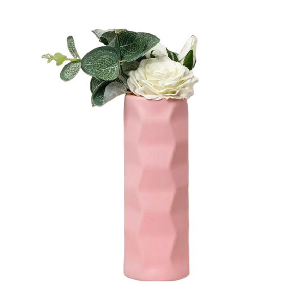 Flower Vase Pink Small Nordic Plastic Table Centerpiece Decor For Garden Vases