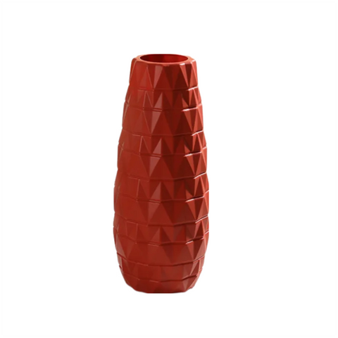 Flower Vase Coral Red Large Nordic Plastic Floral Pot Decor Vases