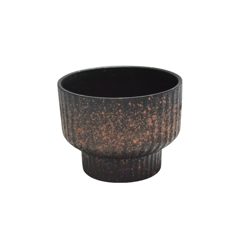 Flower Vase Speckled Orange Small Succulent Plant Pot Office Decor Vases