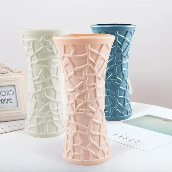 Flower Vase Pink Large Geometric Nordic Style Pot Decor Vases