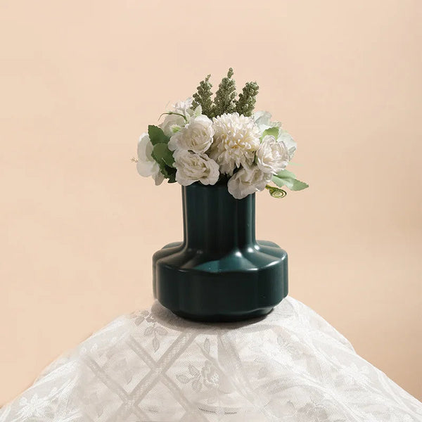 Flower Vase Navy Blue Small Nordic Style Pot Decor For Garden Vases