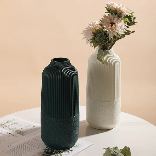 Flower Vase Navy Blue Large Nordic Style Pot Decor For Living Room Office Vases