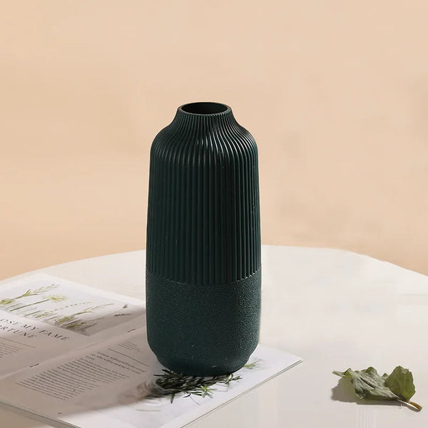 Flower Vase Navy Blue Large Nordic Style Pot Decor For Living Room Office Vases