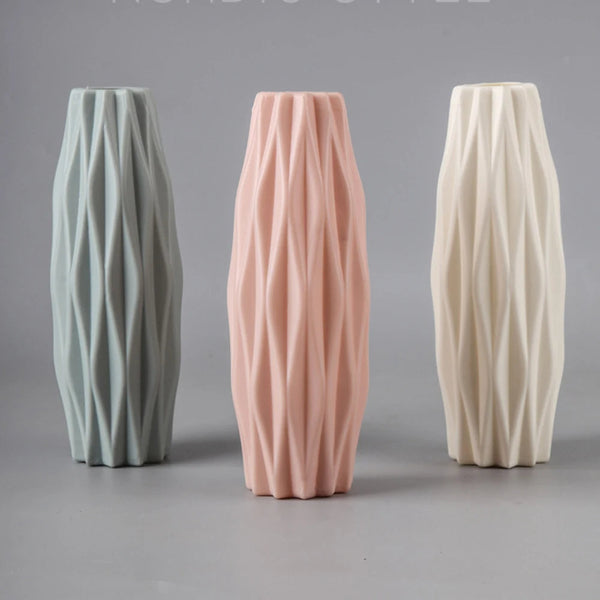 Flower Vase Light Green Small Geometric Nordic Style Pot Decor Vases