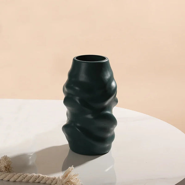 Flower Vase Green Medium Melting Style Nordic Pot Decor Vases