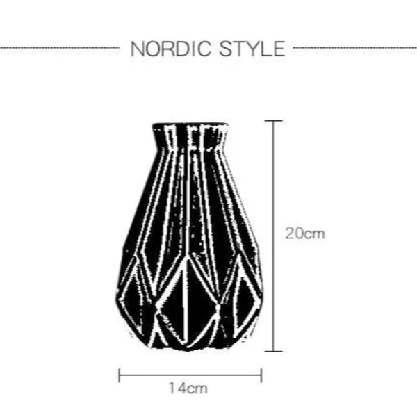Flower Vase Light Green Medium Geometric Style Nordic Pot Decor Vases