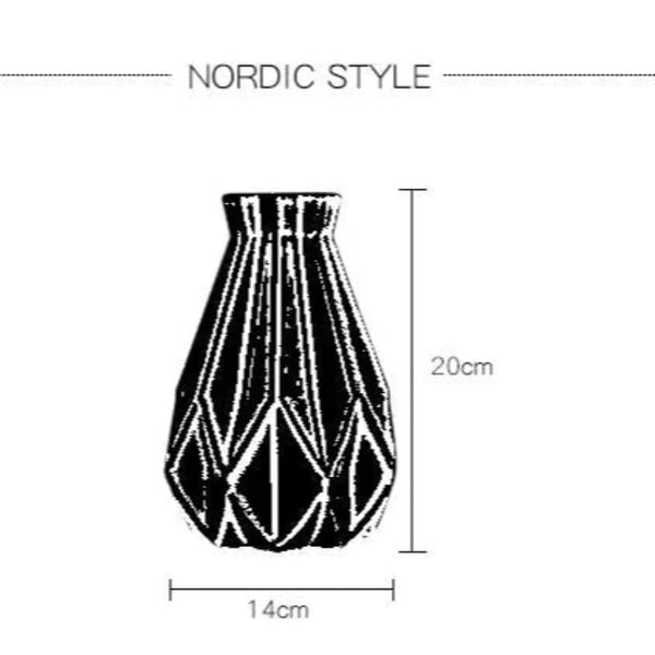 Flower Vase Pink Medium Geometric Style Nordic Pot Decor Vases