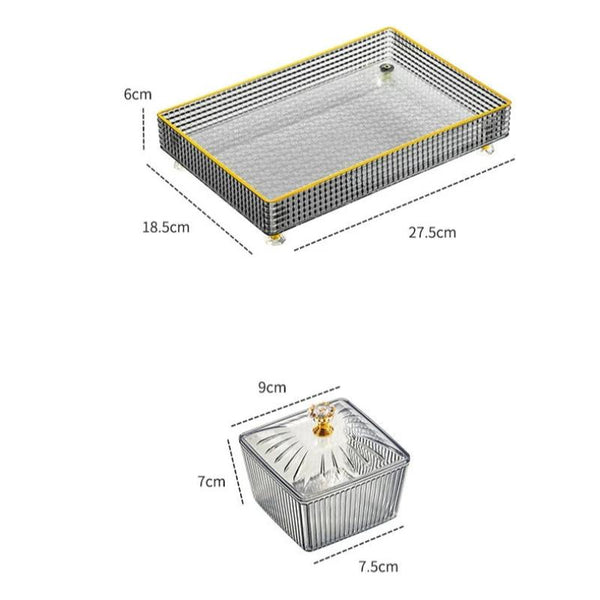 Food Container With Tray White Fruit Plate 6 Grids Nordic Plastic Style Dinnerware Serveware Trays