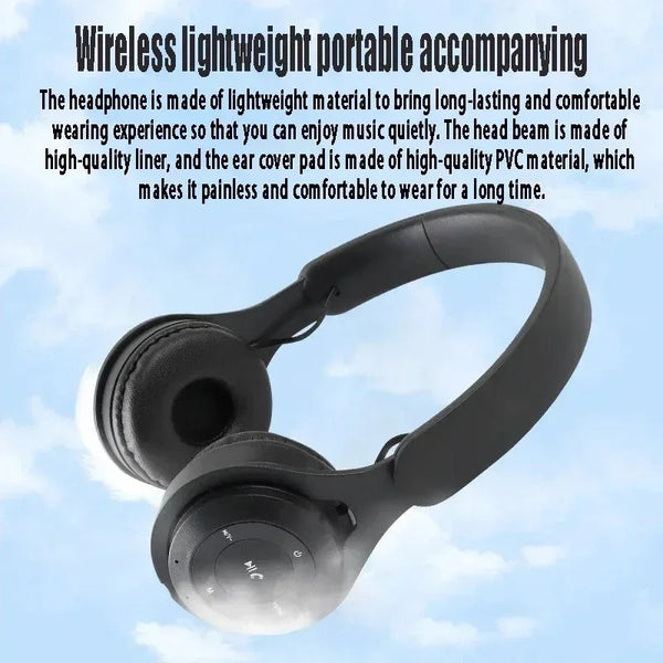 Headphone Black Y08 Bluetooth Wireless Headset Mobile Accessories Headsets
