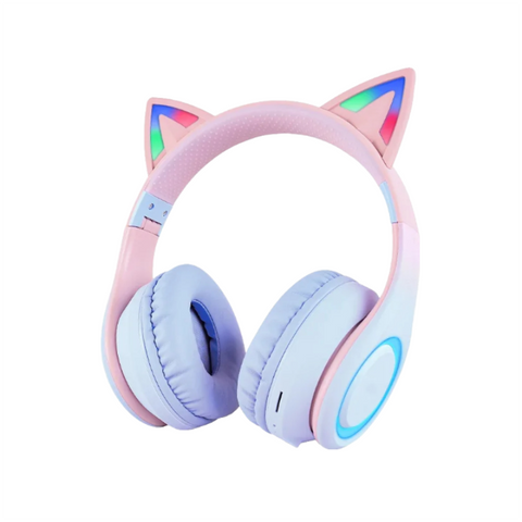 Blue Cat Ear Bluetooth Noise Reduction Foldable Headset For Mobile Accessories Headsets