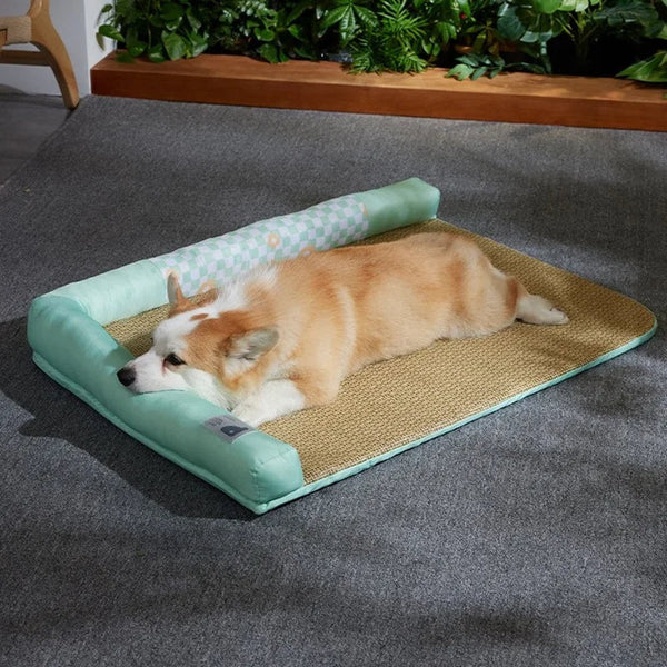 Pet Bed Yellow Bilateral Breathable Cushion Cooling Mat Pet Beds