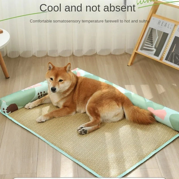 Pet Bed Yellow Bilateral Breathable Cushion Cooling Mat Pet Beds