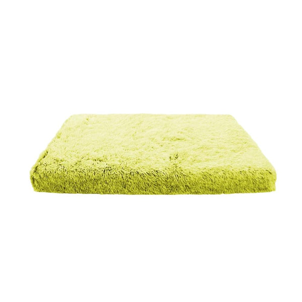 Pet Bed Apple Green Removable Calming Soft Plush Cushion Mat Pet Beds