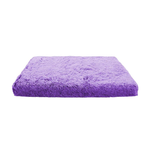Pet Bed Purple Removable Calming Soft Plush Cushion Mat Pet Beds