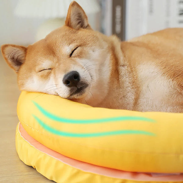 Pet Bed Watermelon Design Washable Cooling Mat With Pillow Extra Large Pet Beds