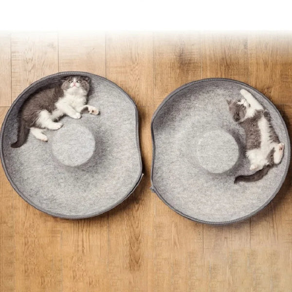 Pet Bed Grey Cat Tunnel Dual Use Indoor Kitten Toys Pet Beds
