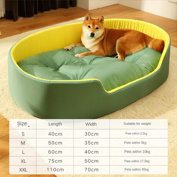 Pet Bed Apple Green Double Sided Dog Mat Kennel Soft Fleece Sofa Pet Beds