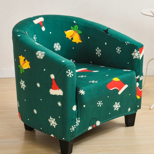Sofa Cover Green Christmas Design Dust Proof Chair Tub Slipcover Decor Slipcovers