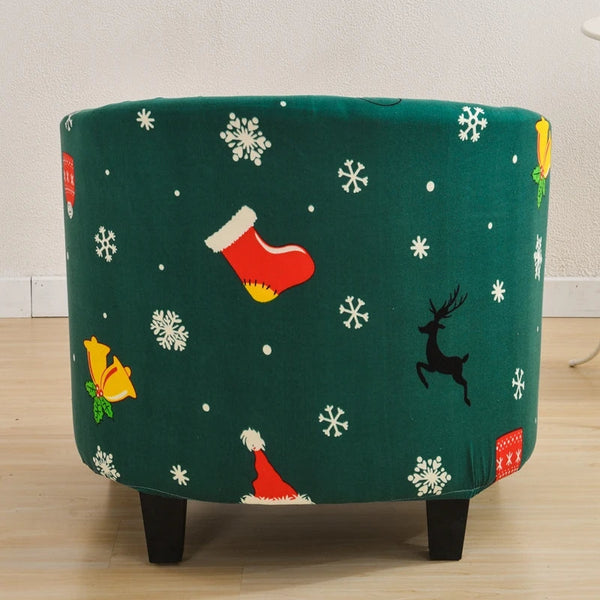 Sofa Cover Green Christmas Design Dust Proof Chair Tub Slipcover Decor Slipcovers