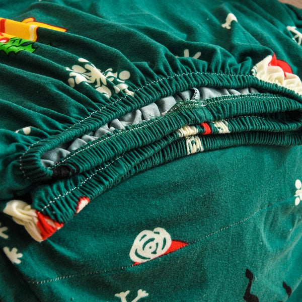 Sofa Cover Green Christmas Design Dust Proof Chair Tub Slipcover Decor Slipcovers