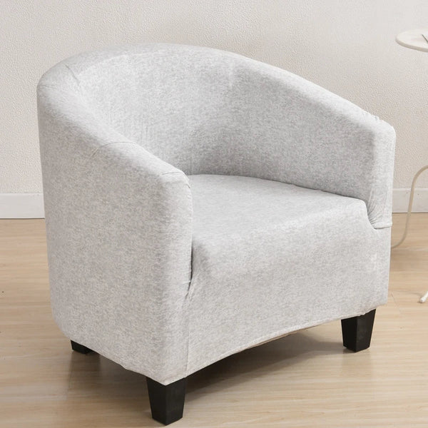 Sofa Cover Light Gray Plain Dust Proof Chair Tub Slipcover Decor Slipcovers