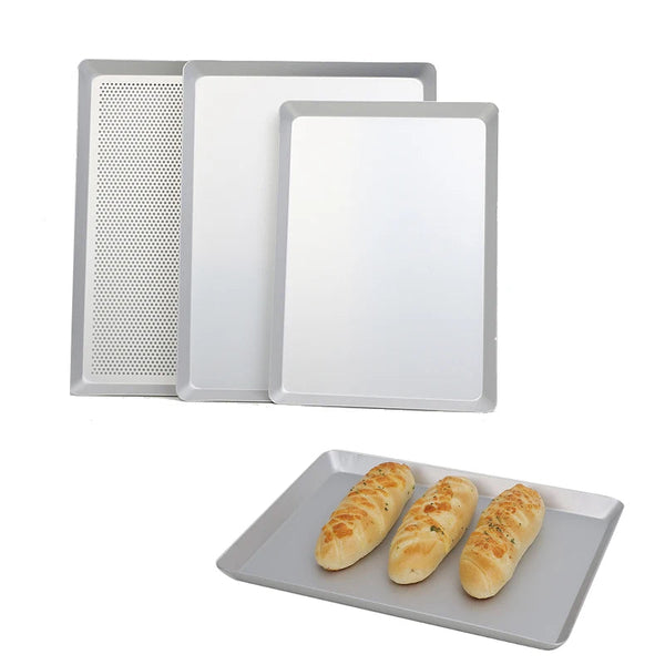Baking Tray Silver 1 Piece Rectangular Oven Pastry Sheet Pan For Kitchen Bakeware Baking Trays