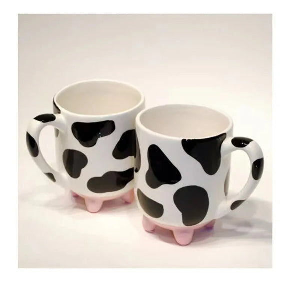 Ceramic Coffee Mug With Cow Print For Hot Beverages Drinkware Collection Mugs