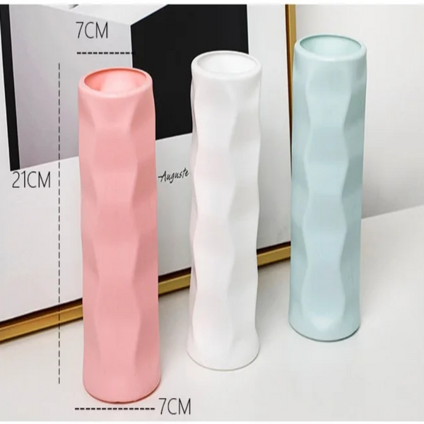 Flower Vase Pink Small Nordic Plastic Table Centerpiece Decor For Garden Vases