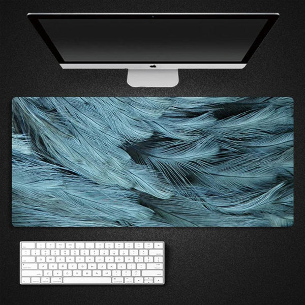 Mouse Pad Mint Blue 290X250x2mm Feather Art Design Laptop Gaming Rubber Mouse Pads & Wrist Rests