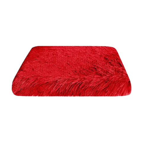 Pet Bed Red Removable Calming Soft Plush Cushion Mat Pet Beds