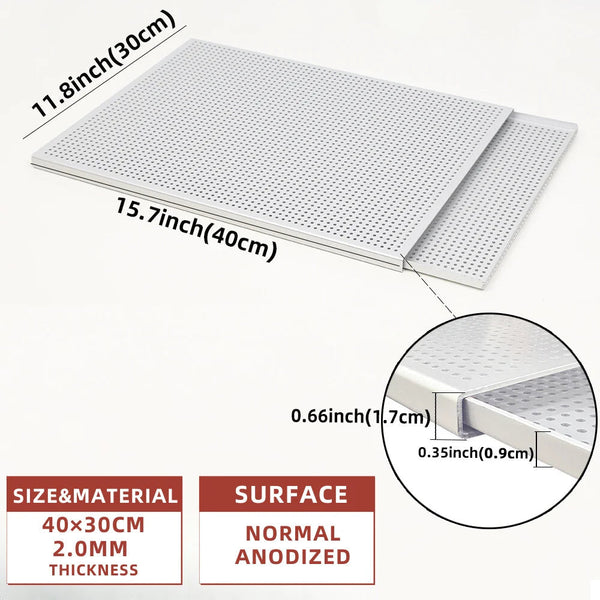 Baking Tray Silver Rectangular 2.0Mm Perforated Pastry Sheet Pan For Baking Trays