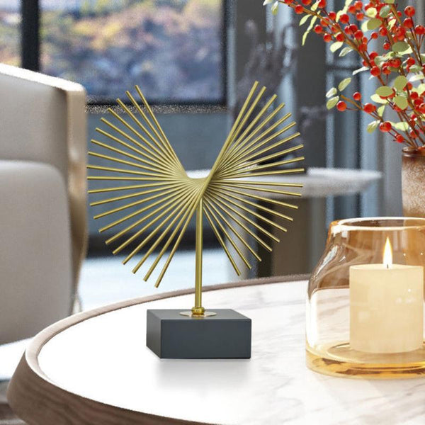 36Cm Gold Metal Tabletop Decor Modern Art Living Room Decorative Crafts Tabletop & Shelf Décor