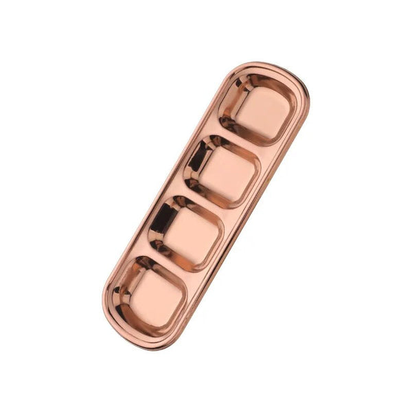 Rose Gold Stainless Steel Seasoning Sauce Dish Dipping Kitchenware Plates