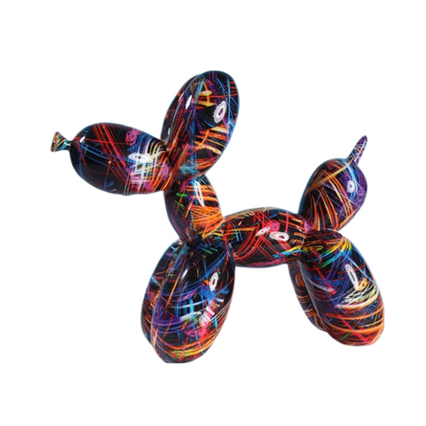 Figurine Nordic Balloon Dog Rainbow Resin Sculpture For Living Room Decor Sculptures & Figurines