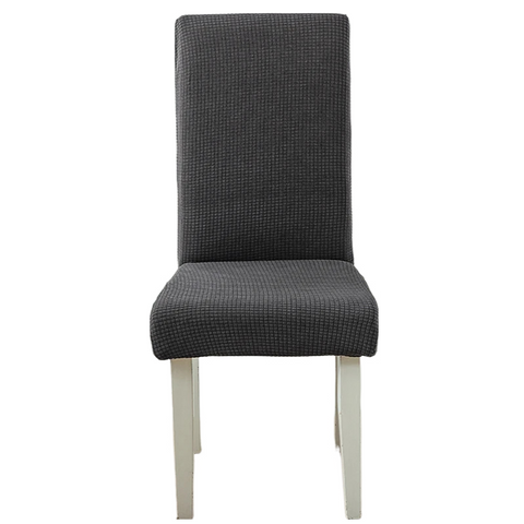 Chair Cover Dark Grey Corn Kernels Waterproof Universal Size For Dining Room Slipcovers
