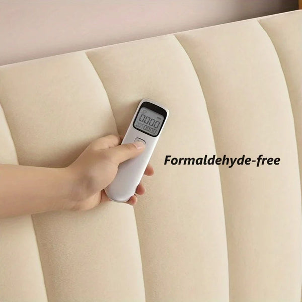 Off White Short Plush Super Soft Smooth Quilted Velvet Bed Headboard Cover 100X70cm Headboards & Footboards