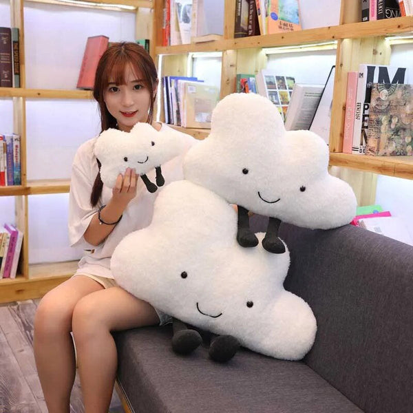 Plush Cloud Shape Pillow With Legs Soft Cushion For Decor Comfort Cushions & Decorative Pillows