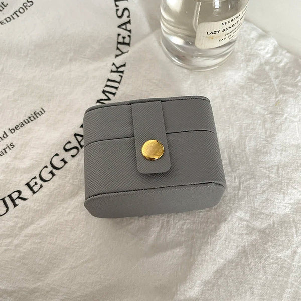 Veile Studios Jewelry Storage Mini Ring Box Portable Organizer Display Travel Gift Case Leather Jewellery Boxes