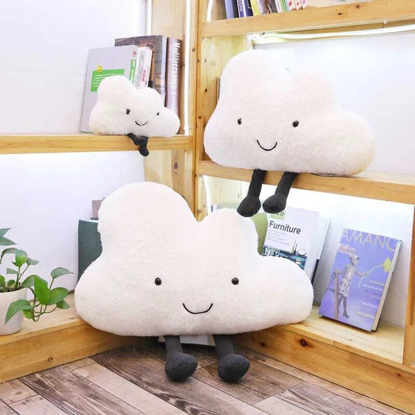 Plush Cloud Shape Pillow With Legs Soft Cushion For Decor Comfort Cushions & Decorative Pillows