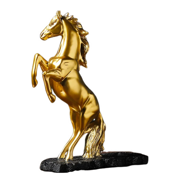 Figurine Golden Horse Wine Rack Storage Figurines Modern Stand For Decor Sculptures & Figurines