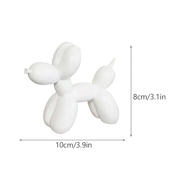 Home Figurine Nordic Balloon Dog White Small Resin Sculptures For Living Room Decor Sculptures & Figurines