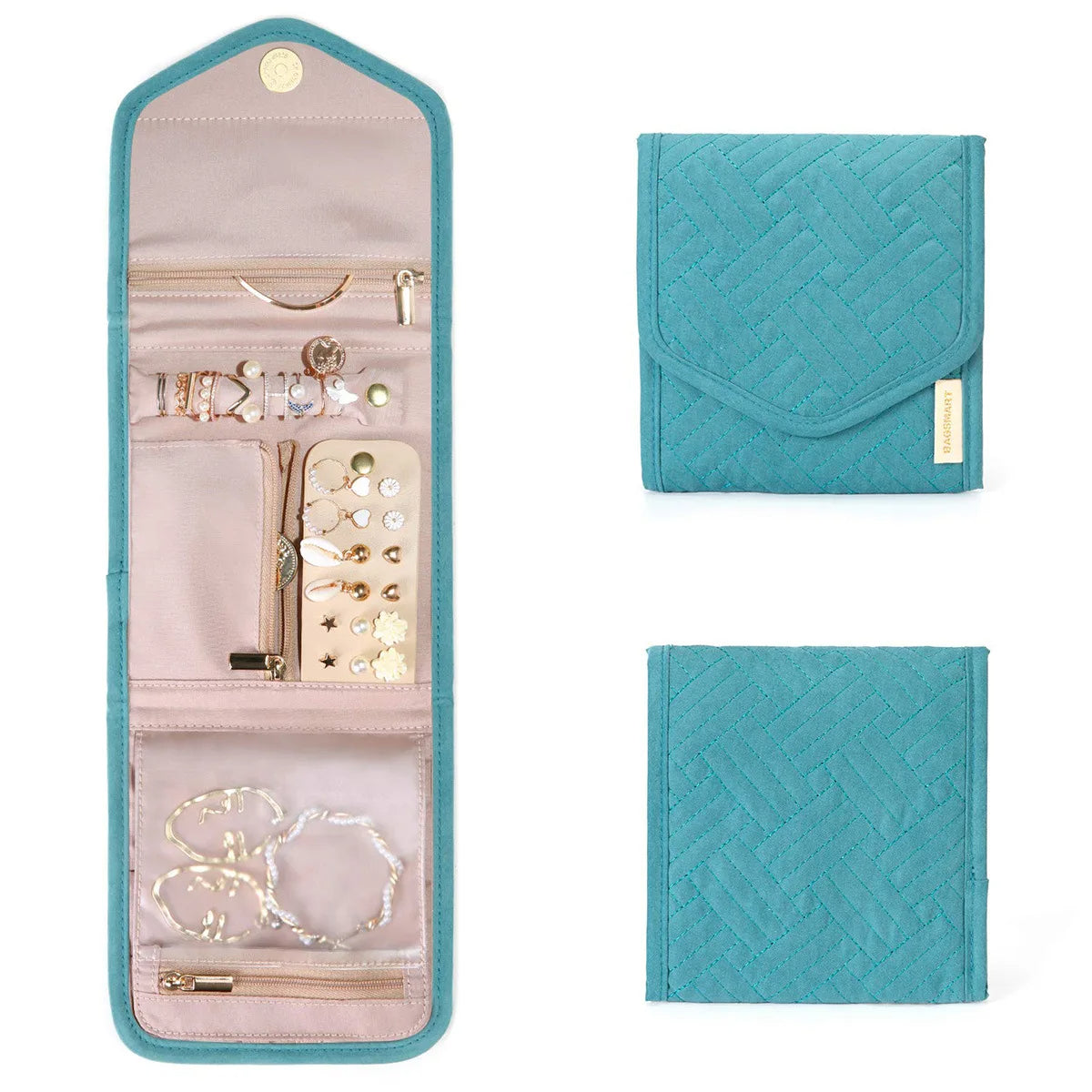 Veile Studios Jewelry Foldable Case Blue Xs Portable Storage Bag For Earrings Rings Brooches Jewellery Holders & Organisers