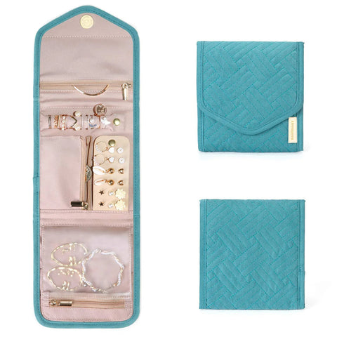 Veile Studios Jewelry Foldable Case Blue Xs Portable Storage Bag For Earrings Rings Brooches Jewellery Holders & Organisers
